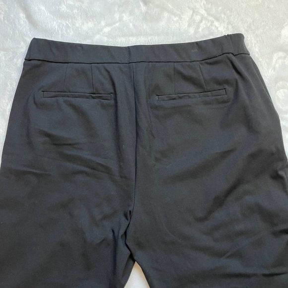 Eloquii Women's Front Stripe Textured Black Skinny Dress Pants Size 18 Short - Picture 13 of 15